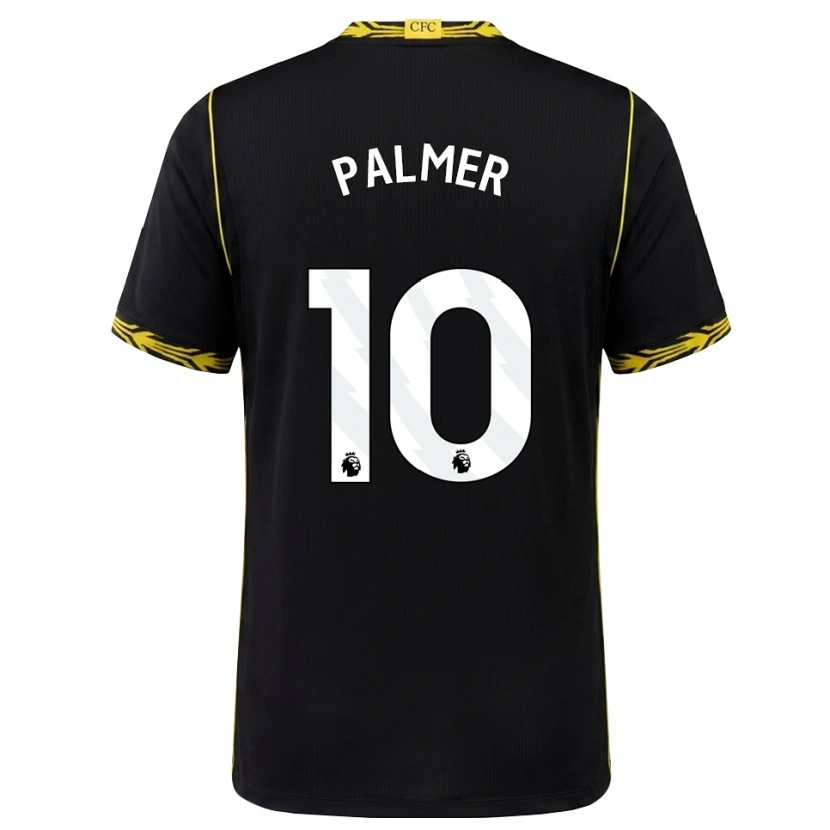 Danxen Heren Cole Palmer #10 Zwart Geel Uitshirt Uittenue 2026/27 T-Shirt België