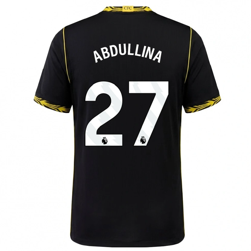 Danxen Heren Alsu Abdullina #27 Zwart Geel Uitshirt Uittenue 2026/27 T-Shirt België
