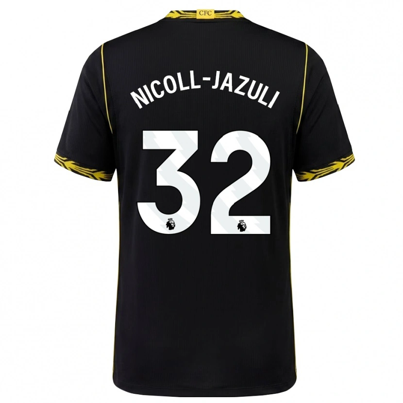 Danxen Heren Mahdi Nicoll-Jazuli #32 Zwart Geel Uitshirt Uittenue 2026/27 T-Shirt België
