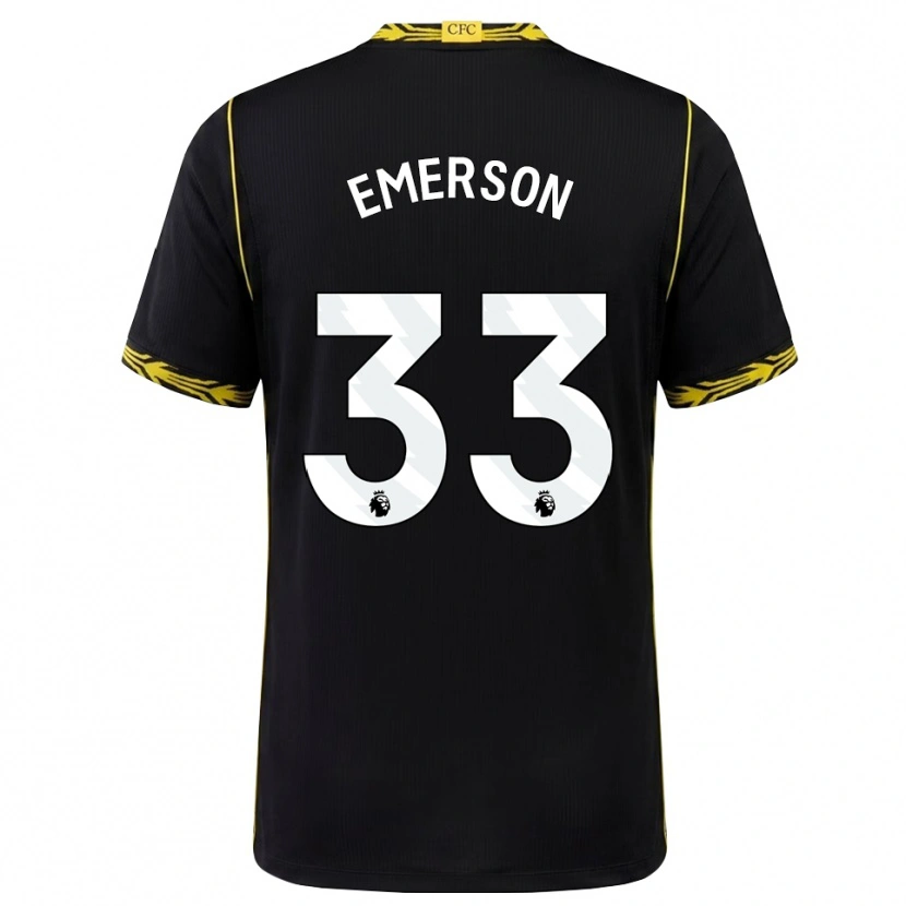 Danxen Heren Emerson #33 Zwart Geel Uitshirt Uittenue 2026/27 T-Shirt België