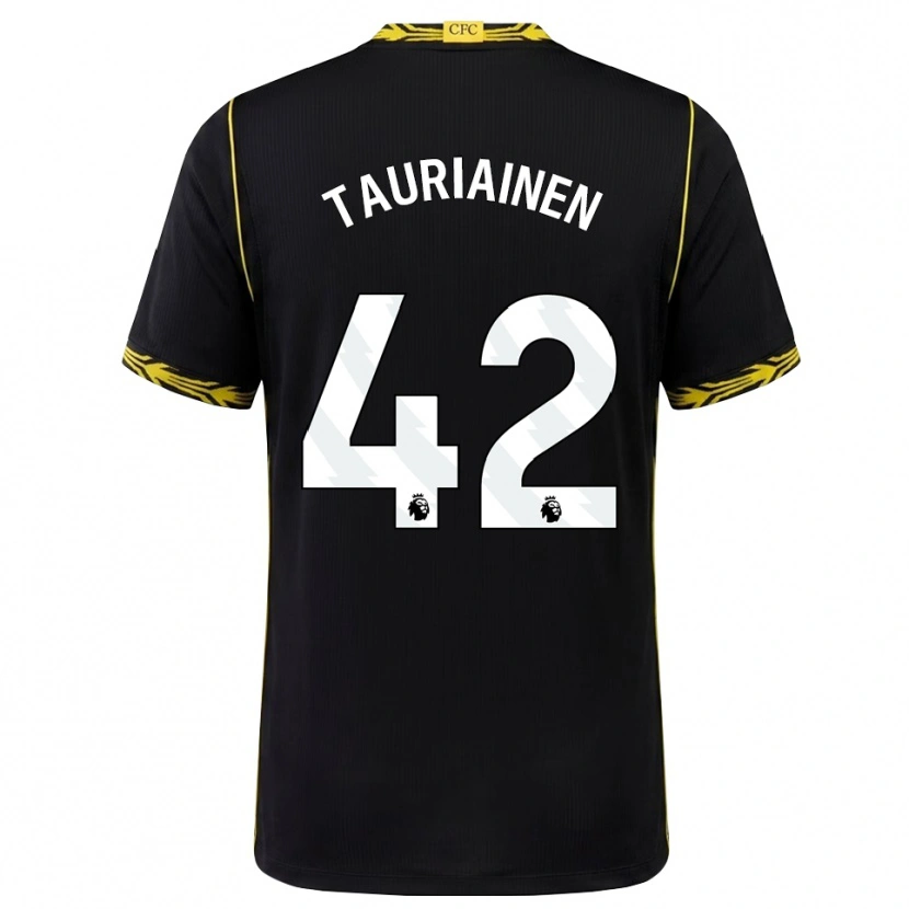 Danxen Heren Jimi Tauriainen #42 Zwart Geel Uitshirt Uittenue 2026/27 T-Shirt België