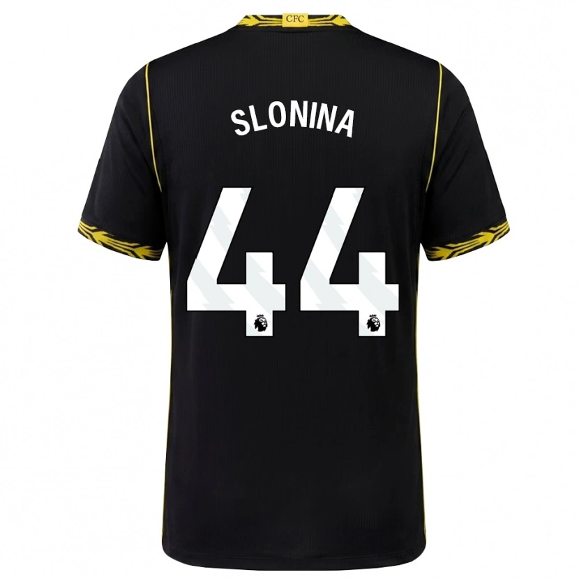 Danxen Heren Gabriel Slonina #44 Zwart Geel Uitshirt Uittenue 2026/27 T-Shirt België