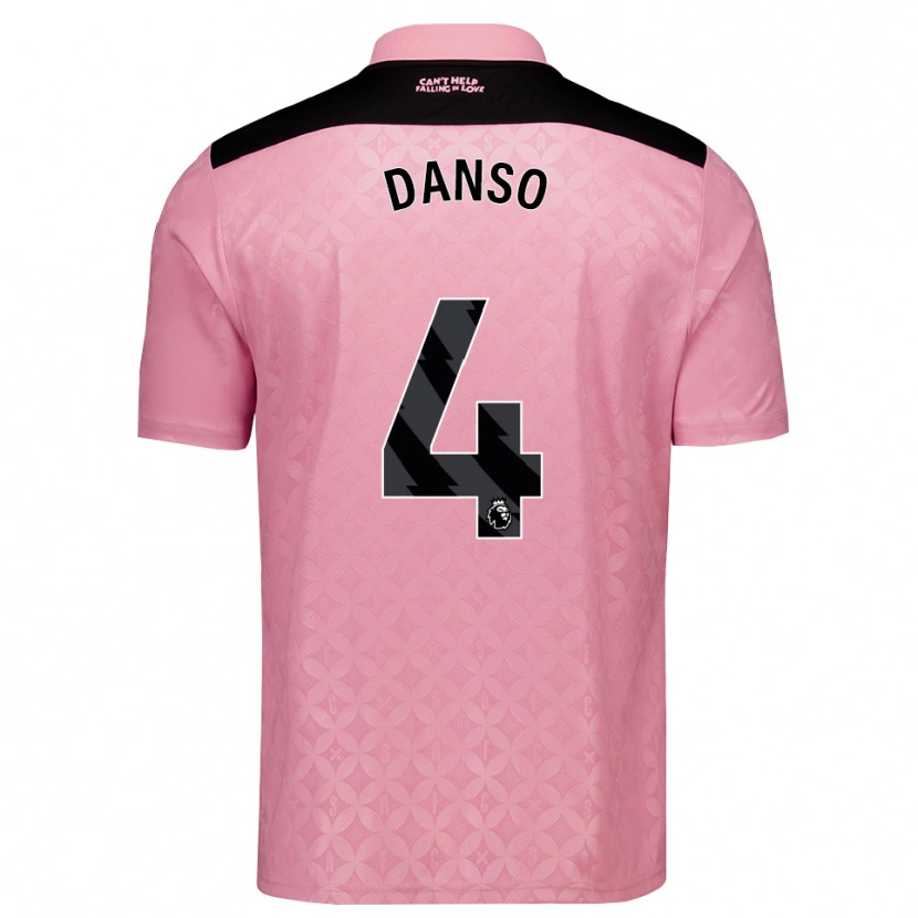 Danxen Heren Kevin Danso #4 Lichtroze Zwart Uitshirt Uittenue 2026/27 T-Shirt België