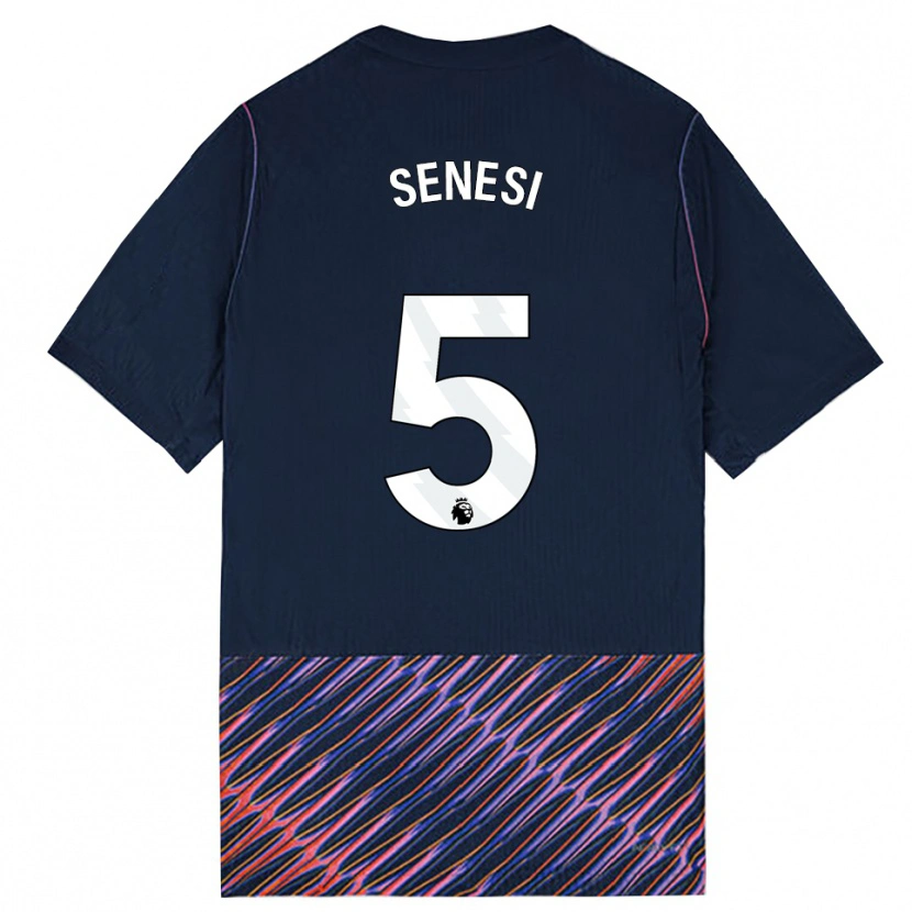Danxen Heren Marcos Senesi #5 Koninklijk Blauw Wit Uitshirt Uittenue 2026/27 T-Shirt België