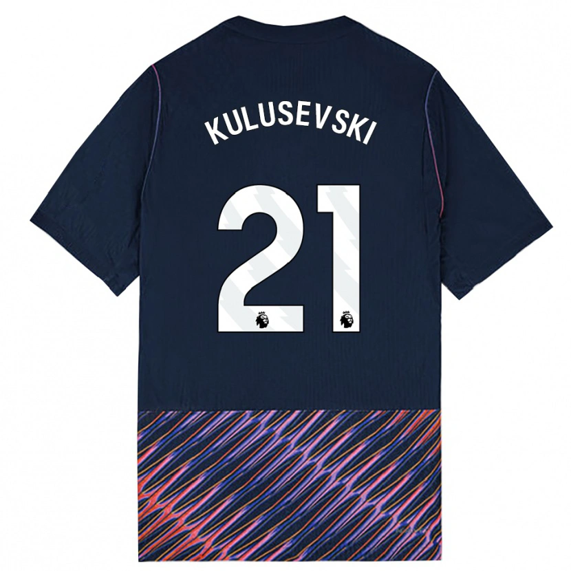Danxen Heren Dejan Kulusevski #21 Koninklijk Blauw Wit Uitshirt Uittenue 2026/27 T-Shirt België