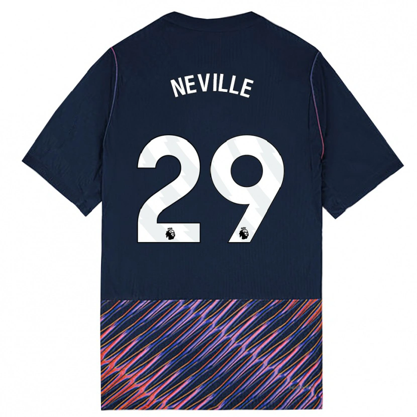 Danxen Heren Ashleigh Neville #29 Koninklijk Blauw Wit Uitshirt Uittenue 2026/27 T-Shirt België