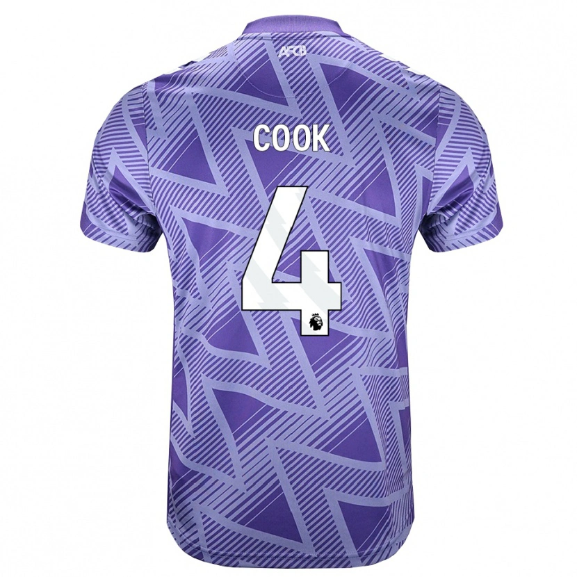 Danxen Heren Lewis Cook #4 Licht Violet Rood Wit Uitshirt Uittenue 2026/27 T-Shirt België