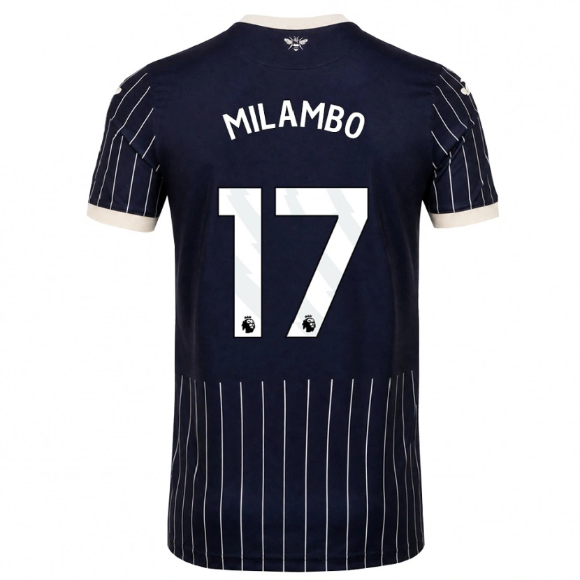 Danxen Heren Antoni Milambo #17 Zwart Wit Uitshirt Uittenue 2026/27 T-Shirt België