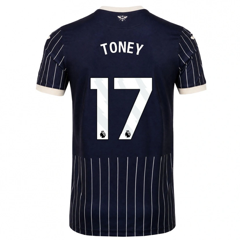 Danxen Heren Ivan Toney #17 Zwart Wit Uitshirt Uittenue 2026/27 T-Shirt België