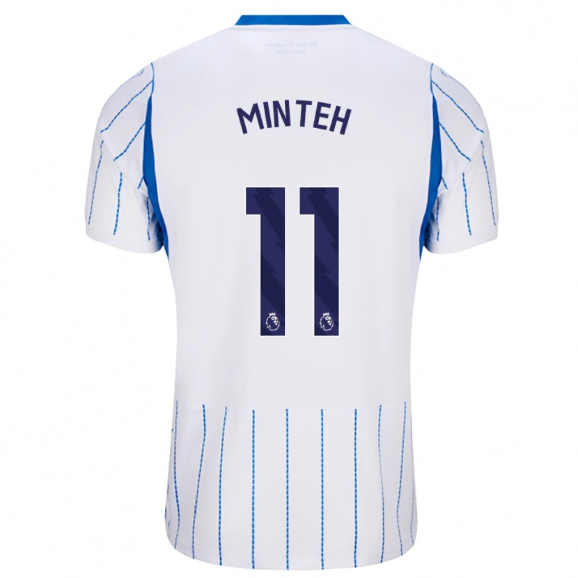 Danxen Heren Yankuba Minteh #11 Hemelsblauw Wit Uitshirt Uittenue 2026/27 T-Shirt België