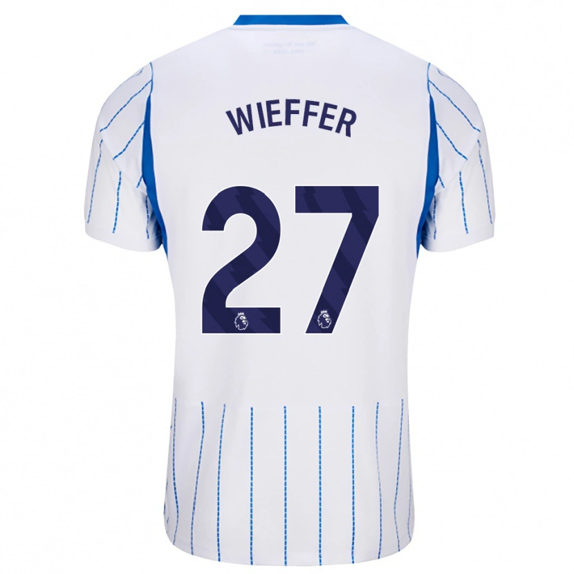 Danxen Heren Mats Wieffer #27 Hemelsblauw Wit Uitshirt Uittenue 2026/27 T-Shirt België