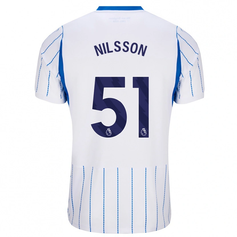 Danxen Heren Casper Nilsson #51 Hemelsblauw Wit Uitshirt Uittenue 2026/27 T-Shirt België