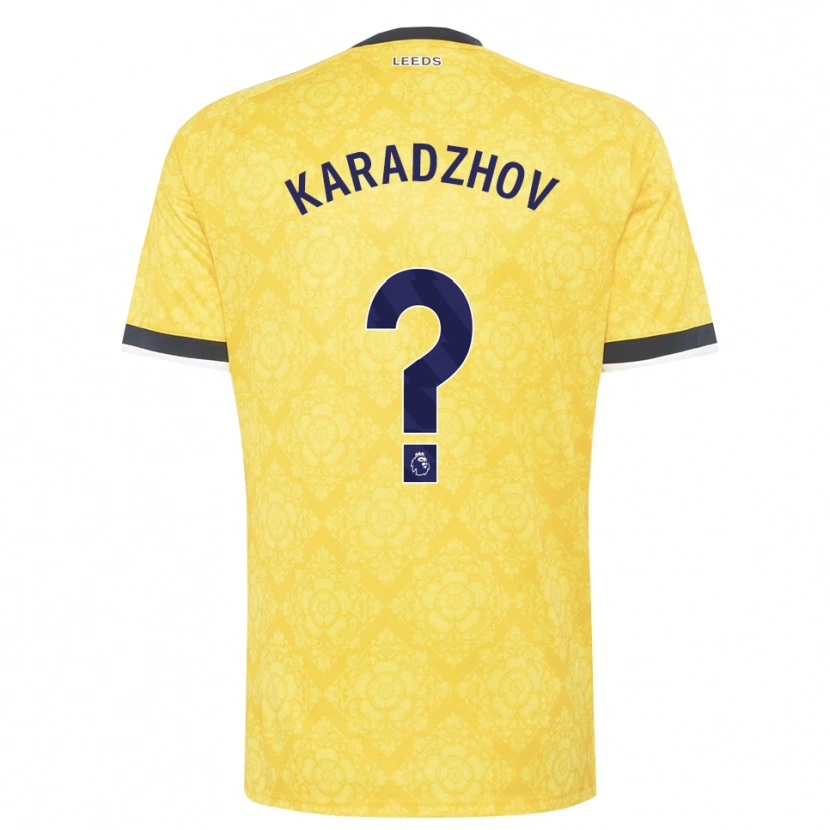 Danxen Heren Viktor Karadzhov #0 Geel Wit Zwart Uitshirt Uittenue 2026/27 T-Shirt België