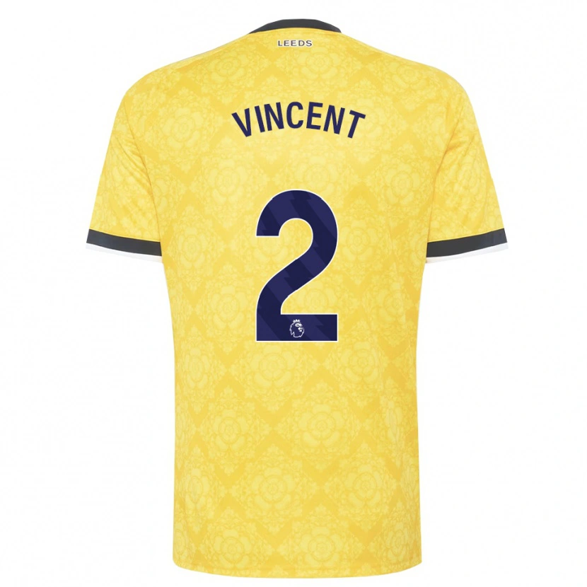Danxen Heren Harvey Vincent #2 Geel Wit Zwart Uitshirt Uittenue 2026/27 T-Shirt België