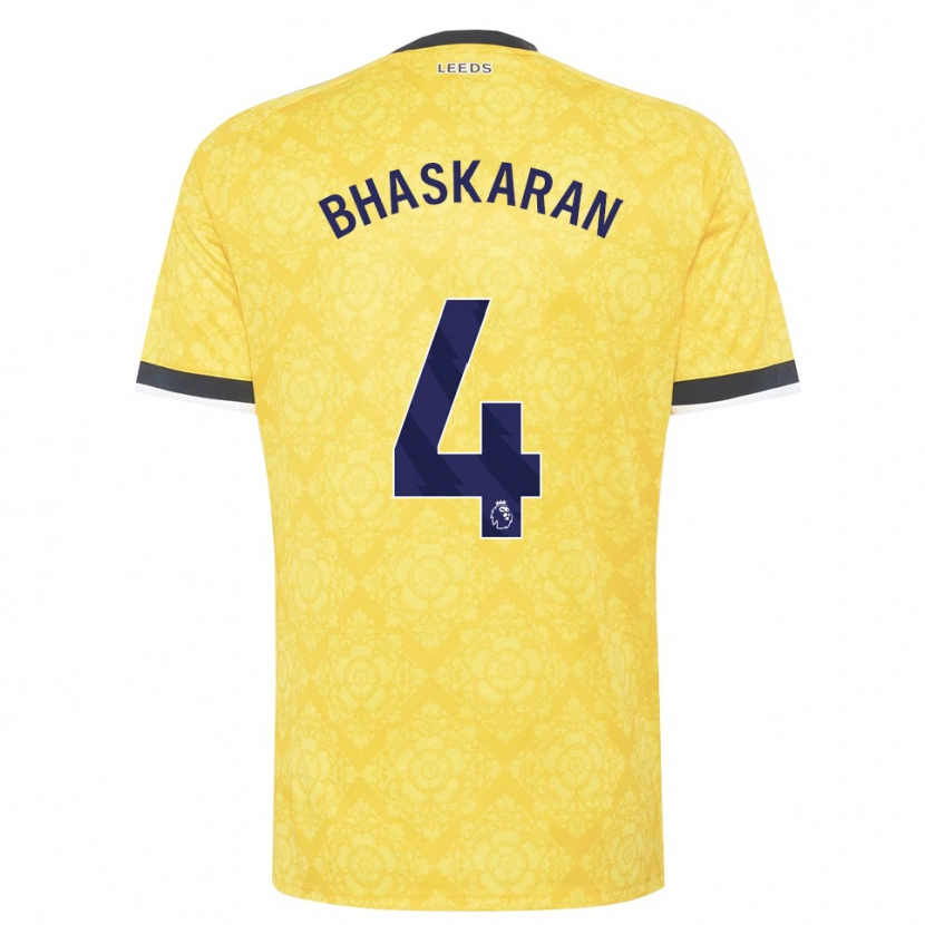 Danxen Heren Joe Bhaskaran #4 Geel Wit Zwart Uitshirt Uittenue 2026/27 T-Shirt België
