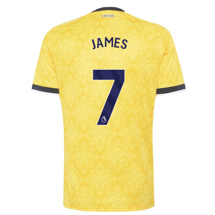 Danxen Heren Daniel James #7 Geel Wit Zwart Uitshirt Uittenue 2026/27 T-Shirt België