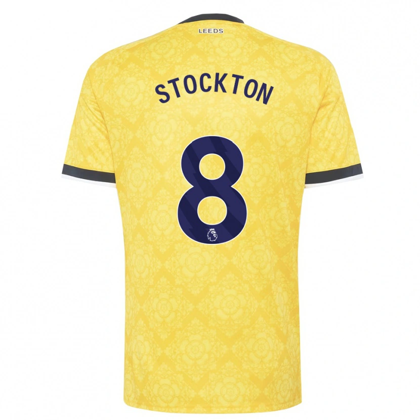 Danxen Heren Tom Stockton #8 Geel Wit Zwart Uitshirt Uittenue 2026/27 T-Shirt België