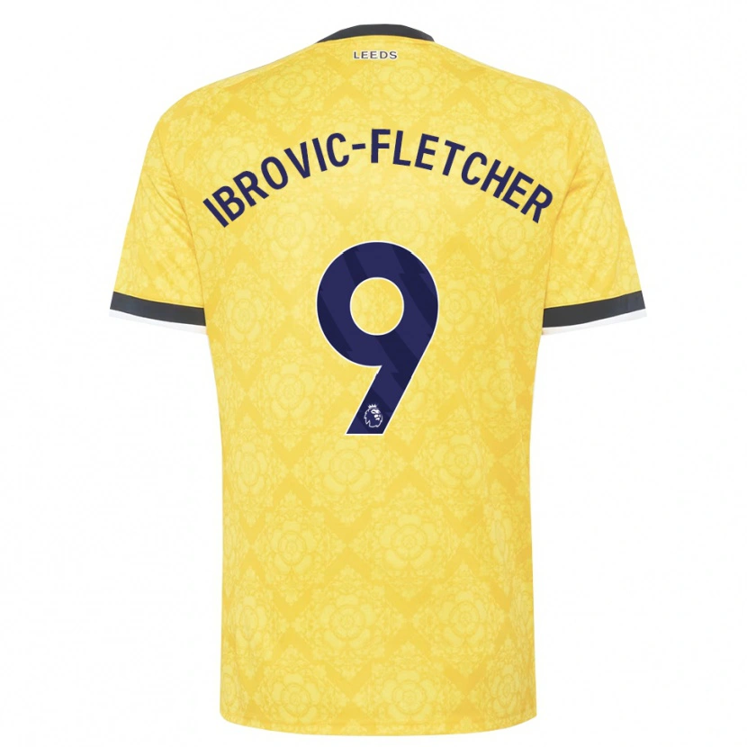 Danxen Heren Edward Ibrovic-Fletcher #9 Geel Wit Zwart Uitshirt Uittenue 2026/27 T-Shirt België