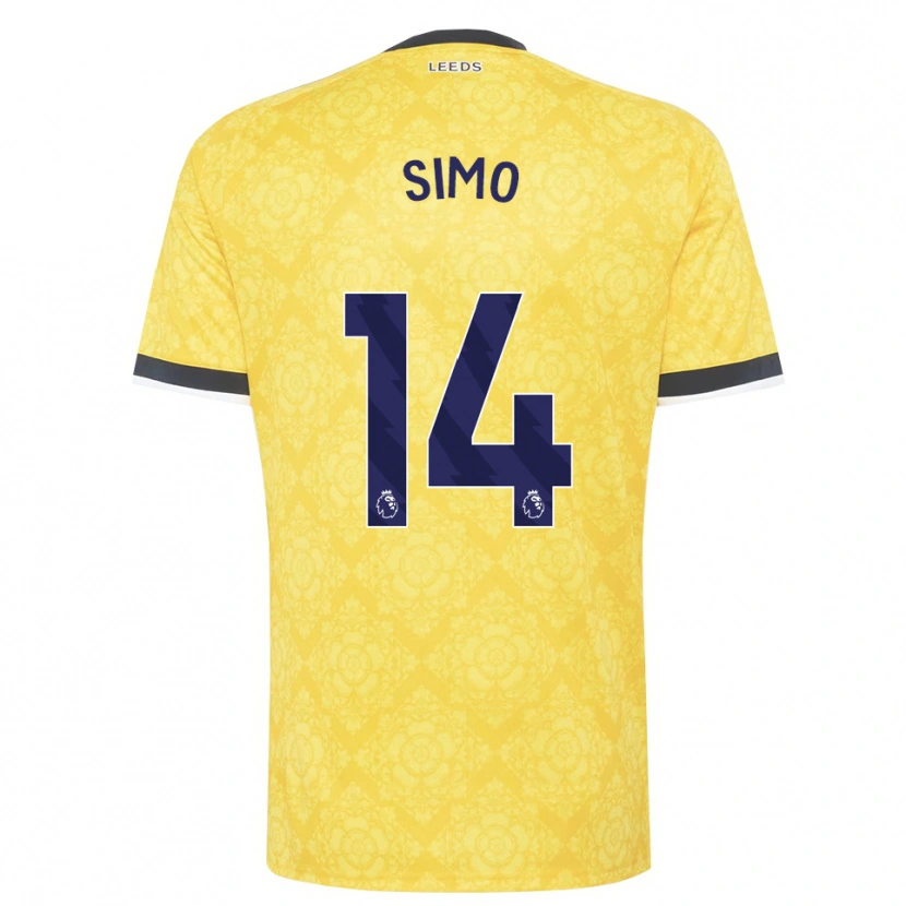 Danxen Heren Elton Simo #14 Geel Wit Zwart Uitshirt Uittenue 2026/27 T-Shirt België