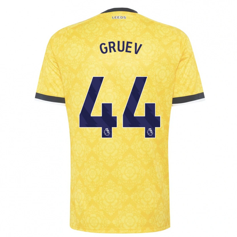 Danxen Heren Ilia Gruev #44 Geel Wit Zwart Uitshirt Uittenue 2026/27 T-Shirt België