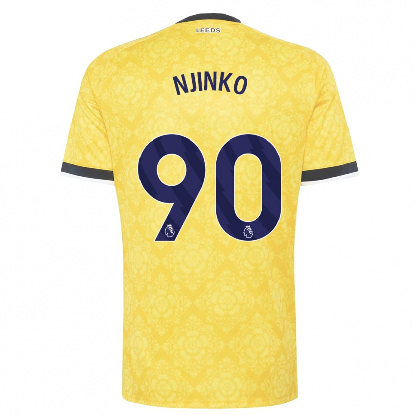 Danxen Heren Carrick Njinko #90 Geel Wit Zwart Uitshirt Uittenue 2026/27 T-Shirt België