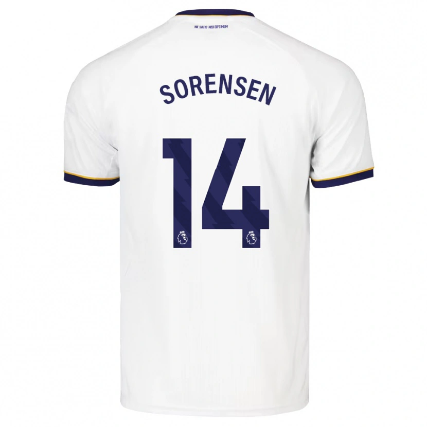 Danxen Heren Nicoline Sorensen #14 Middernachtblauw Wit Geel Uitshirt Uittenue 2026/27 T-Shirt België