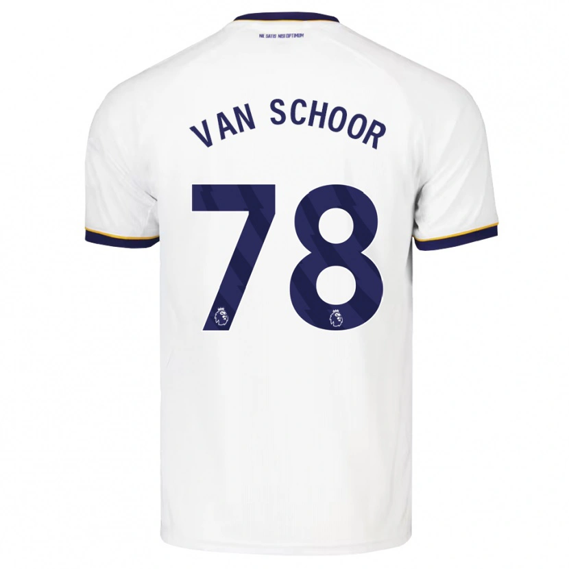 Danxen Heren Joshua Van Schoor #78 Middernachtblauw Wit Geel Uitshirt Uittenue 2026/27 T-Shirt België