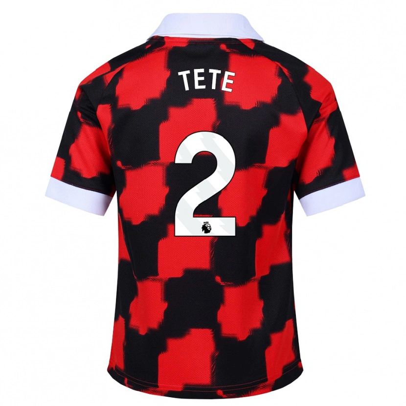 Danxen Heren Kenny Tete #2 Rood Wit Zwart Uitshirt Uittenue 2026/27 T-Shirt België