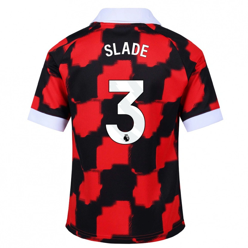Danxen Heren Bradley Slade #3 Rood Wit Zwart Uitshirt Uittenue 2026/27 T-Shirt België