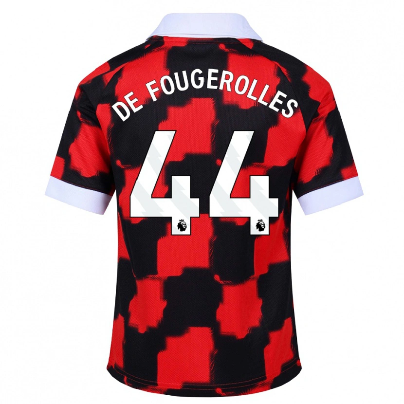Danxen Heren Luc De Fougerolles #44 Rood Wit Zwart Uitshirt Uittenue 2026/27 T-Shirt België