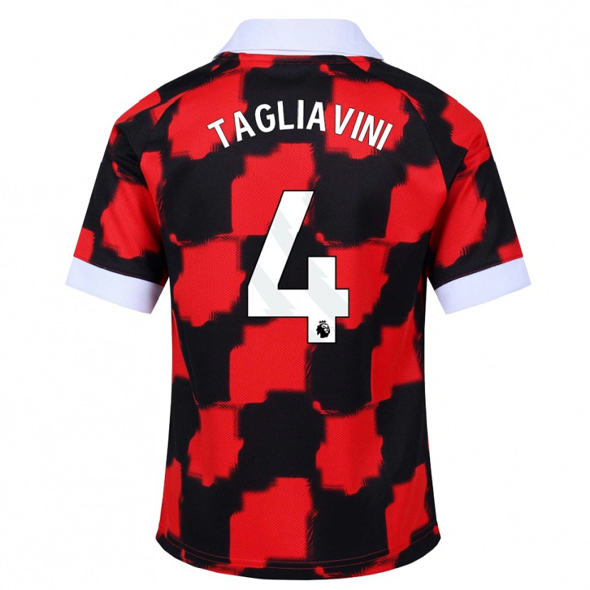 Danxen Heren Ella Tagliavini #4 Rood Wit Zwart Uitshirt Uittenue 2026/27 T-Shirt België
