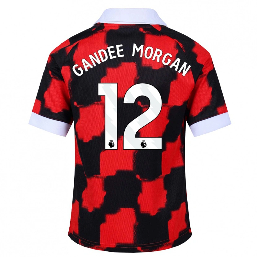 Danxen Heren Stella Gandee Morgan #12 Rood Wit Zwart Uitshirt Uittenue 2026/27 T-Shirt België