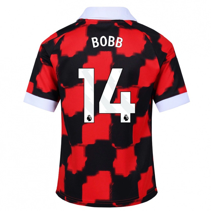 Danxen Heren Oscar Bobb #14 Rood Wit Zwart Uitshirt Uittenue 2026/27 T-Shirt België