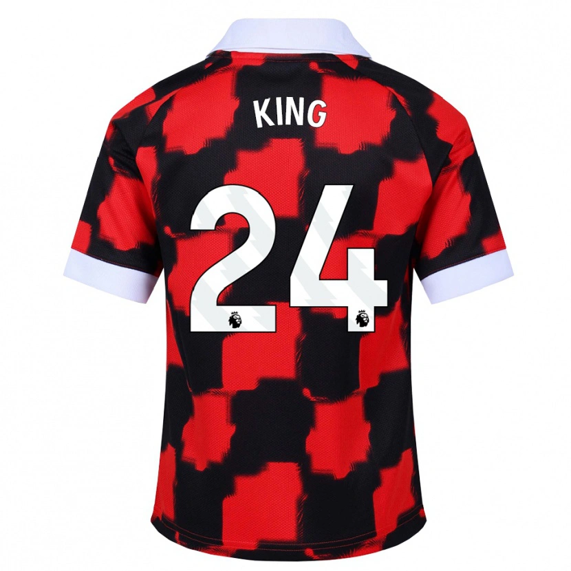 Danxen Heren Josh King #24 Rood Wit Zwart Uitshirt Uittenue 2026/27 T-Shirt België