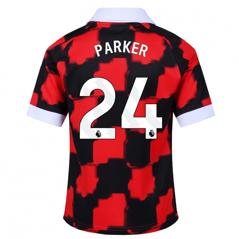 Danxen Heren Beau Parker #24 Rood Wit Zwart Uitshirt Uittenue 2026/27 T-Shirt België