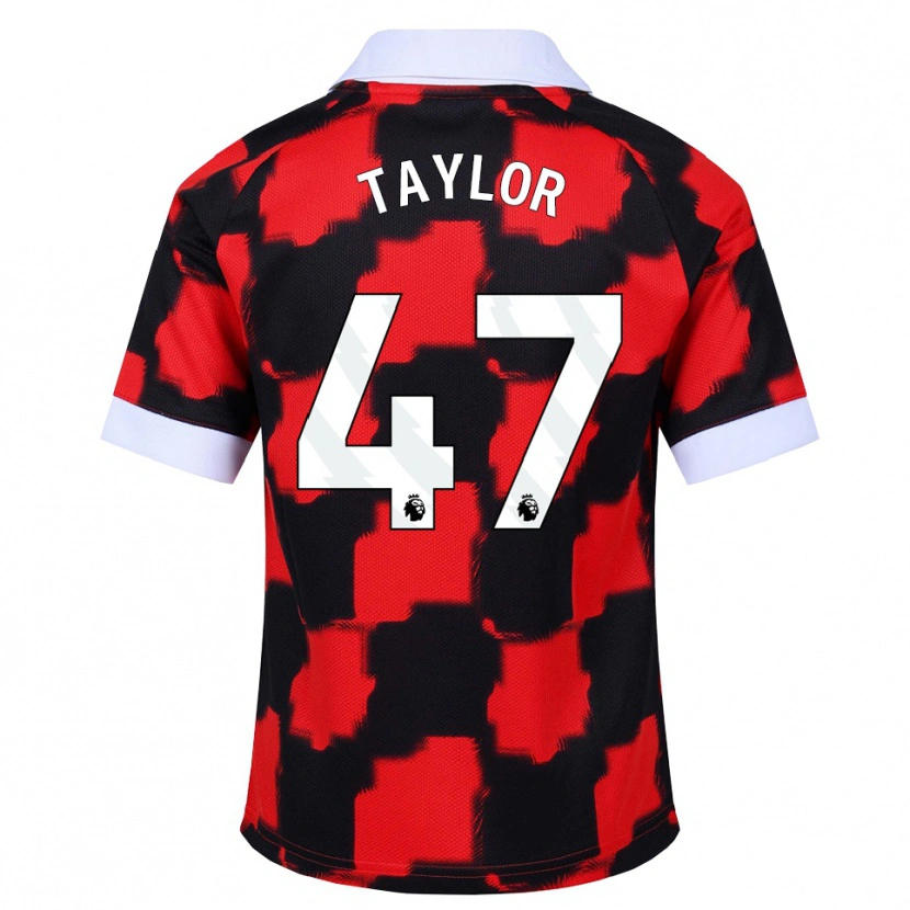 Danxen Heren Bo Taylor #47 Rood Wit Zwart Uitshirt Uittenue 2026/27 T-Shirt België