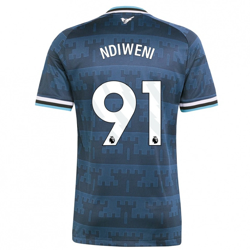 Danxen Heren Ethan Ndiweni #91 Geel Zwart Blauw Uitshirt Uittenue 2026/27 T-Shirt België
