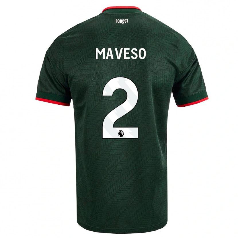 Danxen Heren Jaydon Maveso #2 Donkergroen Rood Uitshirt Uittenue 2026/27 T-Shirt België
