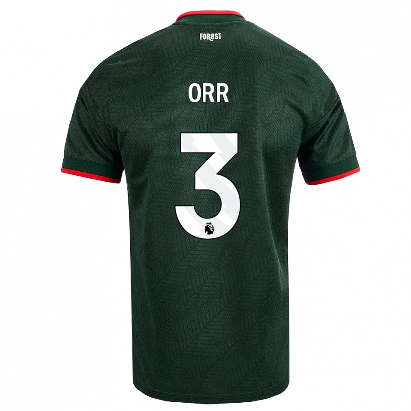 Danxen Heren Matthew Orr #3 Donkergroen Rood Uitshirt Uittenue 2026/27 T-Shirt België