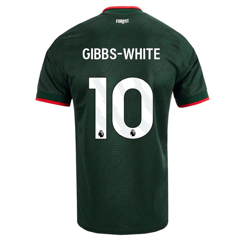 Danxen Heren Morgan Gibbs-White #10 Donkergroen Rood Uitshirt Uittenue 2026/27 T-Shirt België