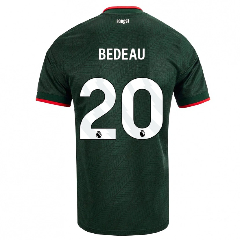 Danxen Heren Naomi Bedeau #20 Donkergroen Rood Uitshirt Uittenue 2026/27 T-Shirt België