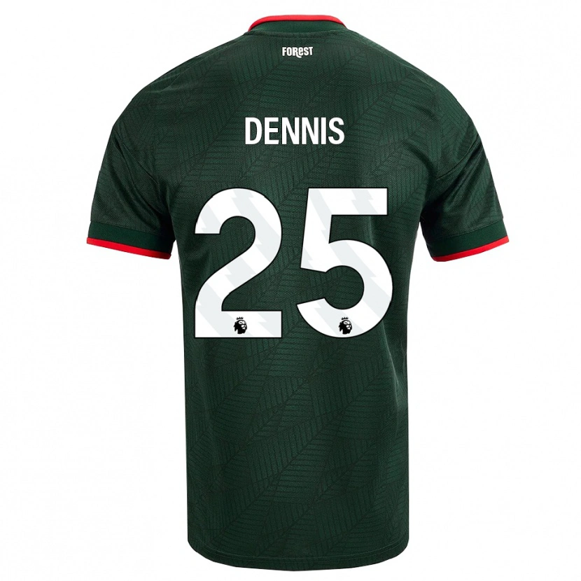 Danxen Heren Emmanuel Dennis #25 Donkergroen Rood Uitshirt Uittenue 2026/27 T-Shirt België
