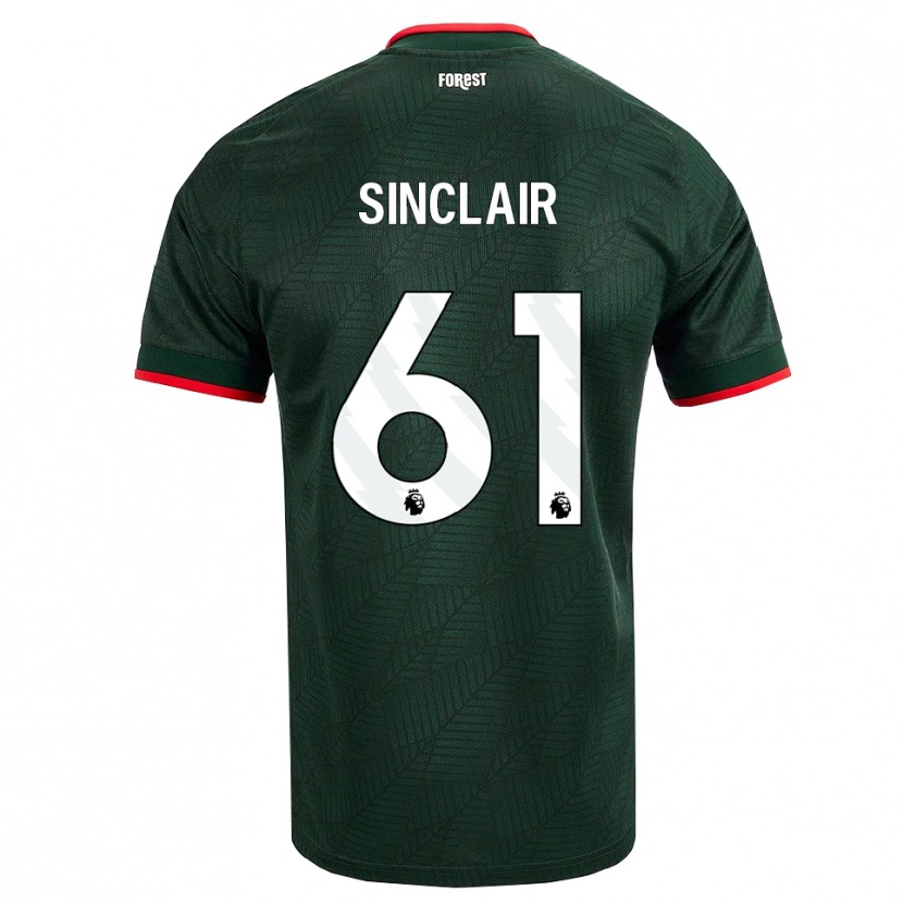 Danxen Heren Jimmy Sinclair #61 Donkergroen Rood Uitshirt Uittenue 2026/27 T-Shirt België