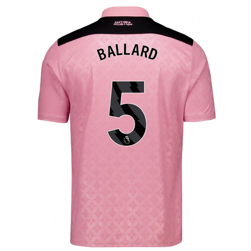 Danxen Heren Dan Ballard #5 Lichtroze Zwart Uitshirt Uittenue 2026/27 T-Shirt België