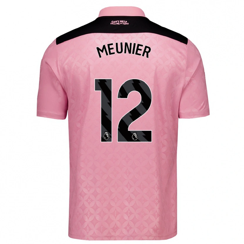 Danxen Heren Thomas Meunier #12 Lichtroze Zwart Uitshirt Uittenue 2026/27 T-Shirt België