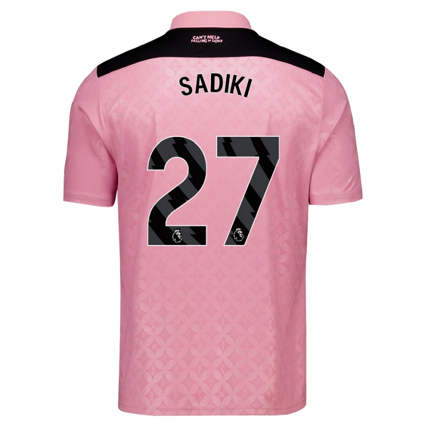 Danxen Heren Noah Sadiki #27 Lichtroze Zwart Uitshirt Uittenue 2026/27 T-Shirt België