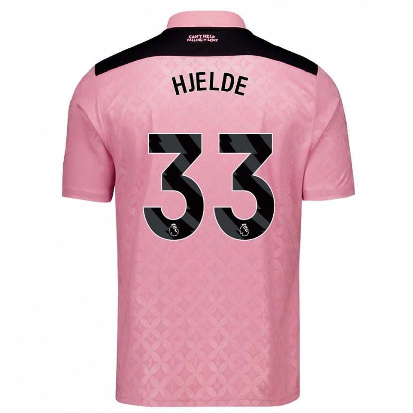 Danxen Heren Leo Fuhr Hjelde #33 Lichtroze Zwart Uitshirt Uittenue 2026/27 T-Shirt België