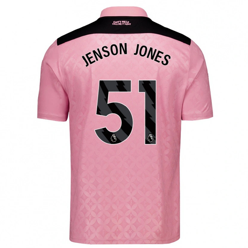 Danxen Heren Jenson Jones #51 Lichtroze Zwart Uitshirt Uittenue 2026/27 T-Shirt België