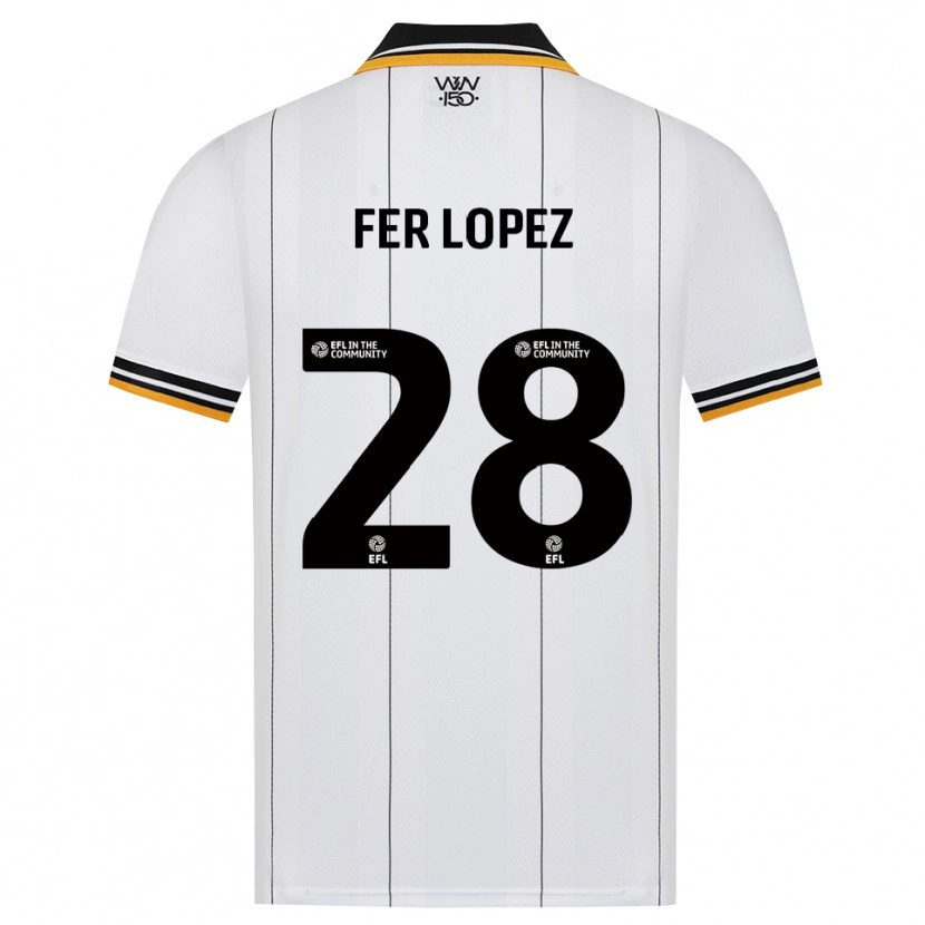 Danxen Heren Fer López #28 Oranje Wit Zwart Uitshirt Uittenue 2026/27 T-Shirt België