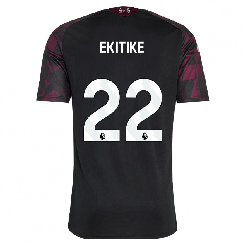 Danxen Heren Hugo Ekitiké #22 Zwart Wit Paars Thuisshirt Derde Tenue 2026/27 T-Shirt België